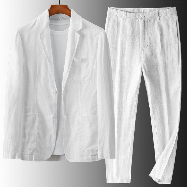 Men's Linen Suit Set – Chique Two Piece Summer Blazer