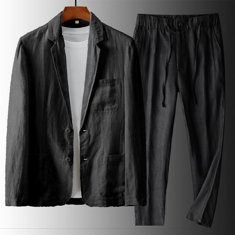 Men's Linen Suit Set – Chique Two Piece Summer Blazer