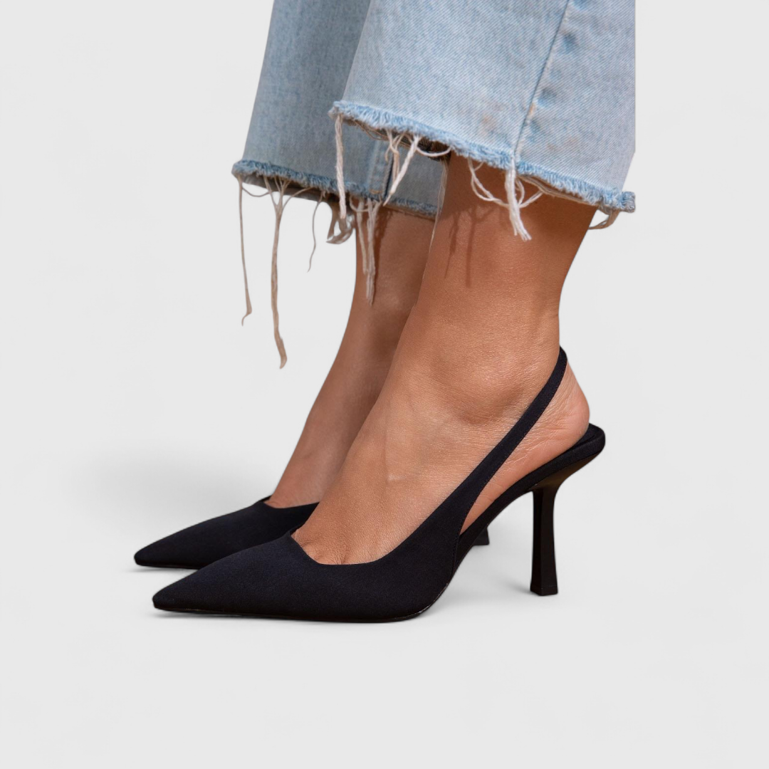 Orthopedic Slingback Heel Women - Suede Pointed Toe Wedding