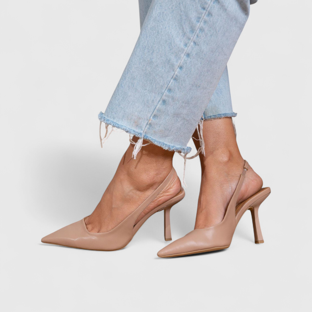 Orthopedic Slingback Heel Women - Suede Pointed Toe Wedding