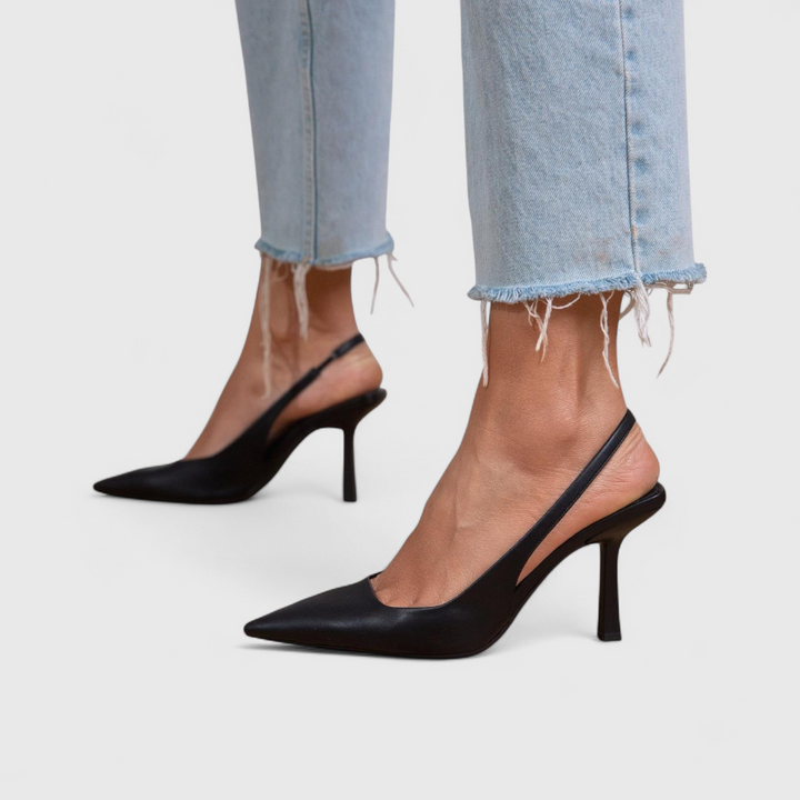 Orthopedic Slingback Heel Women - Suede Pointed Toe Wedding