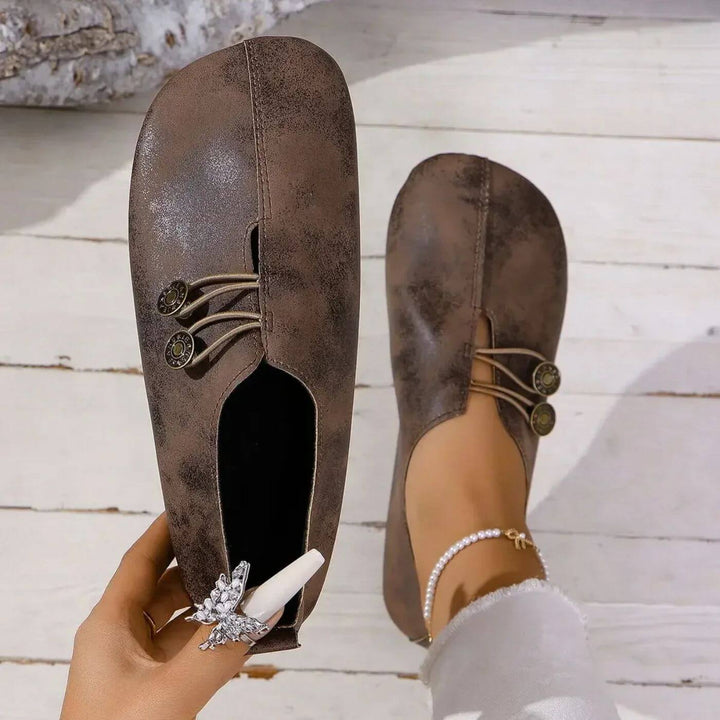 Orthopaedic Wide Fit Flat Shoe - Wide Toe Box Bunion Slip-On