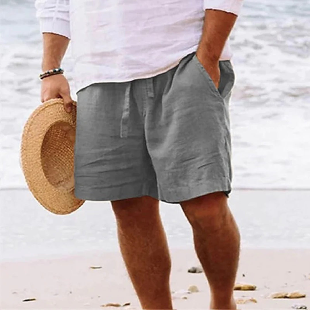 Men's Relaxed Linen Shorts - Garden Party & Holiday Wear