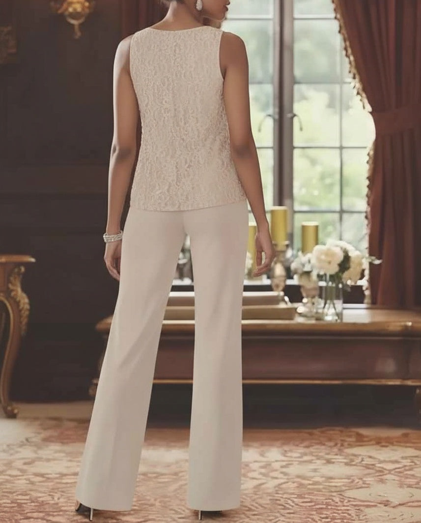 Mother of the Bride Dress Chiffon - Long Sleeve Jacket Sequin Beading