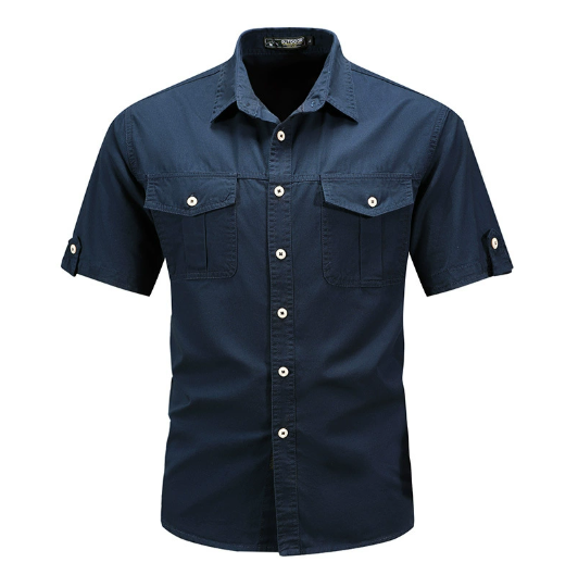 Men's Safari Shirt - Short Sleeve Cotton