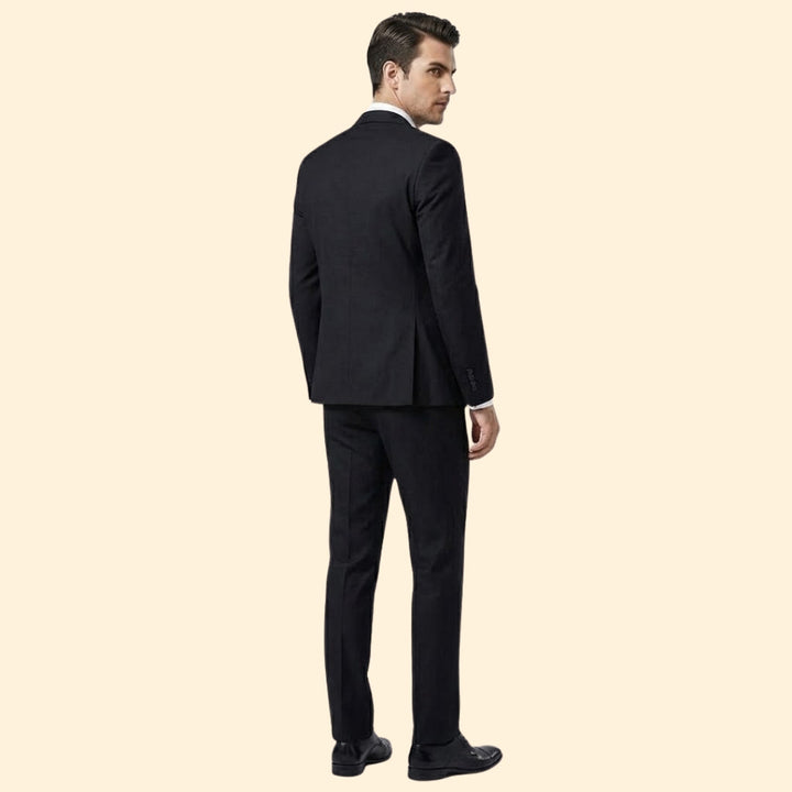 Men's Slim Three Piece Wedding Suit – Notch Lapel Blazer Waistcoat