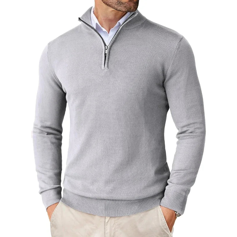 Half-Zip Jumper Men Smart Casual - Classic Knitwear