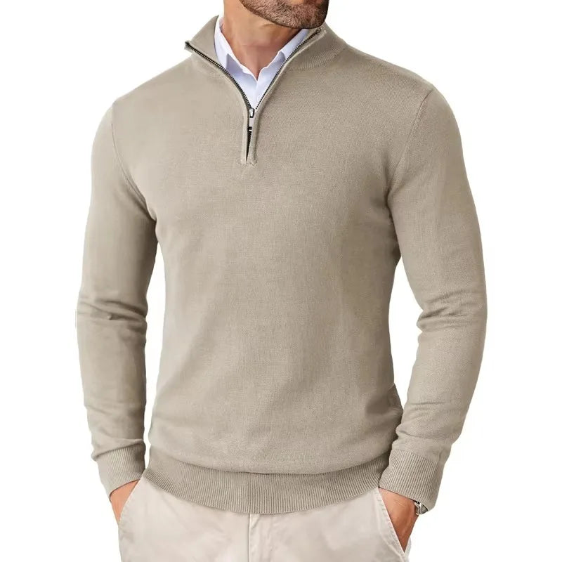Half-Zip Jumper Men Smart Casual - Classic Knitwear