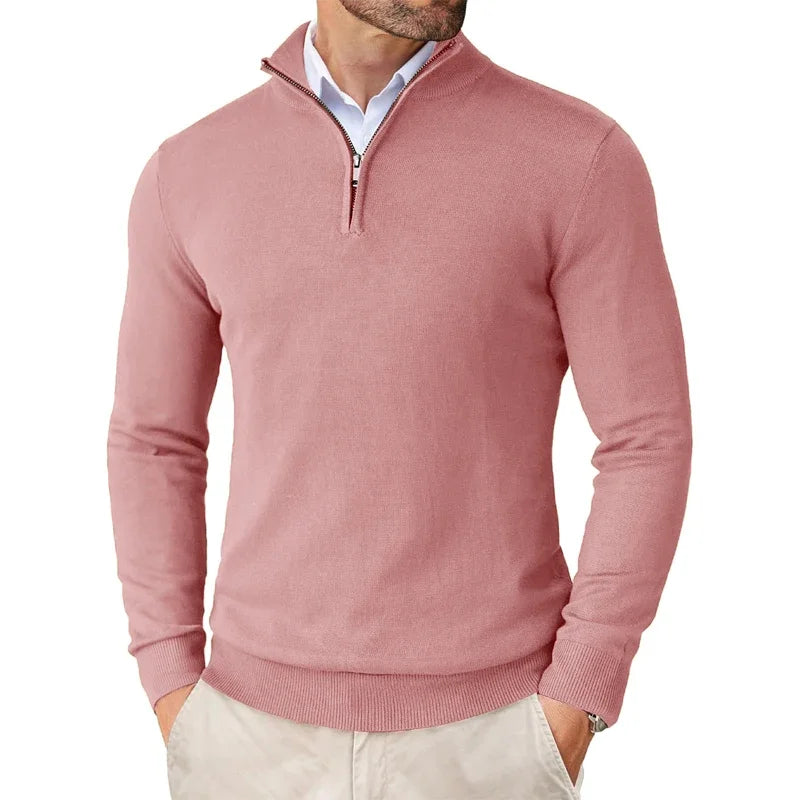 Half-Zip Jumper Men Smart Casual - Classic Knitwear