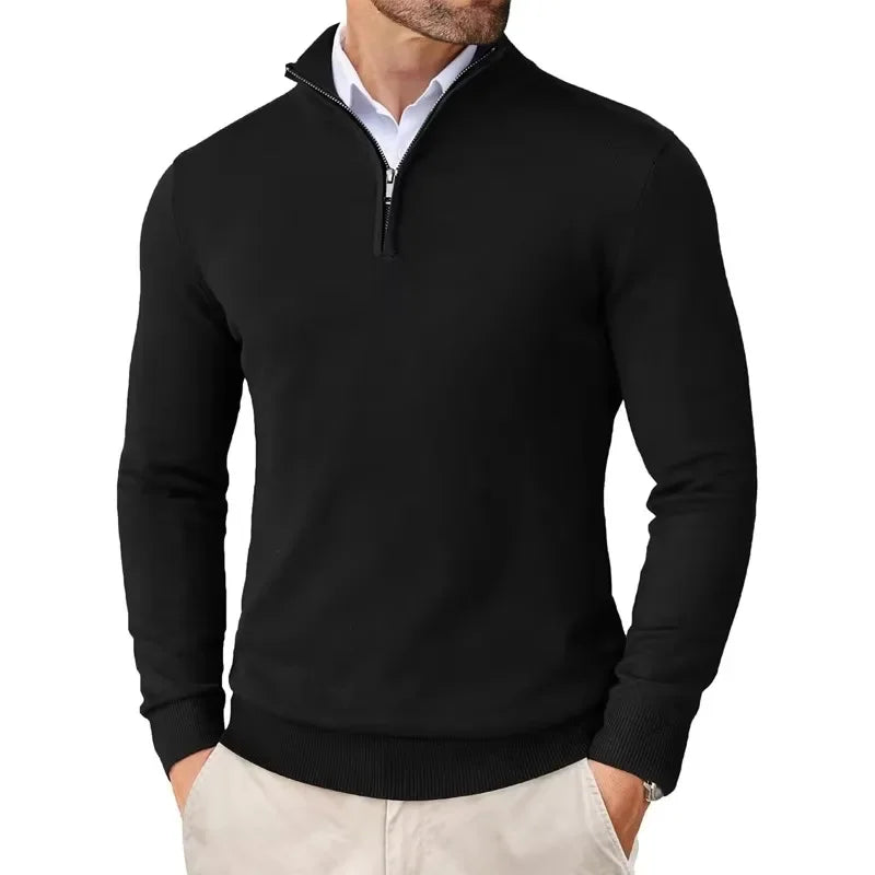 Half-Zip Jumper Men Smart Casual - Classic Knitwear