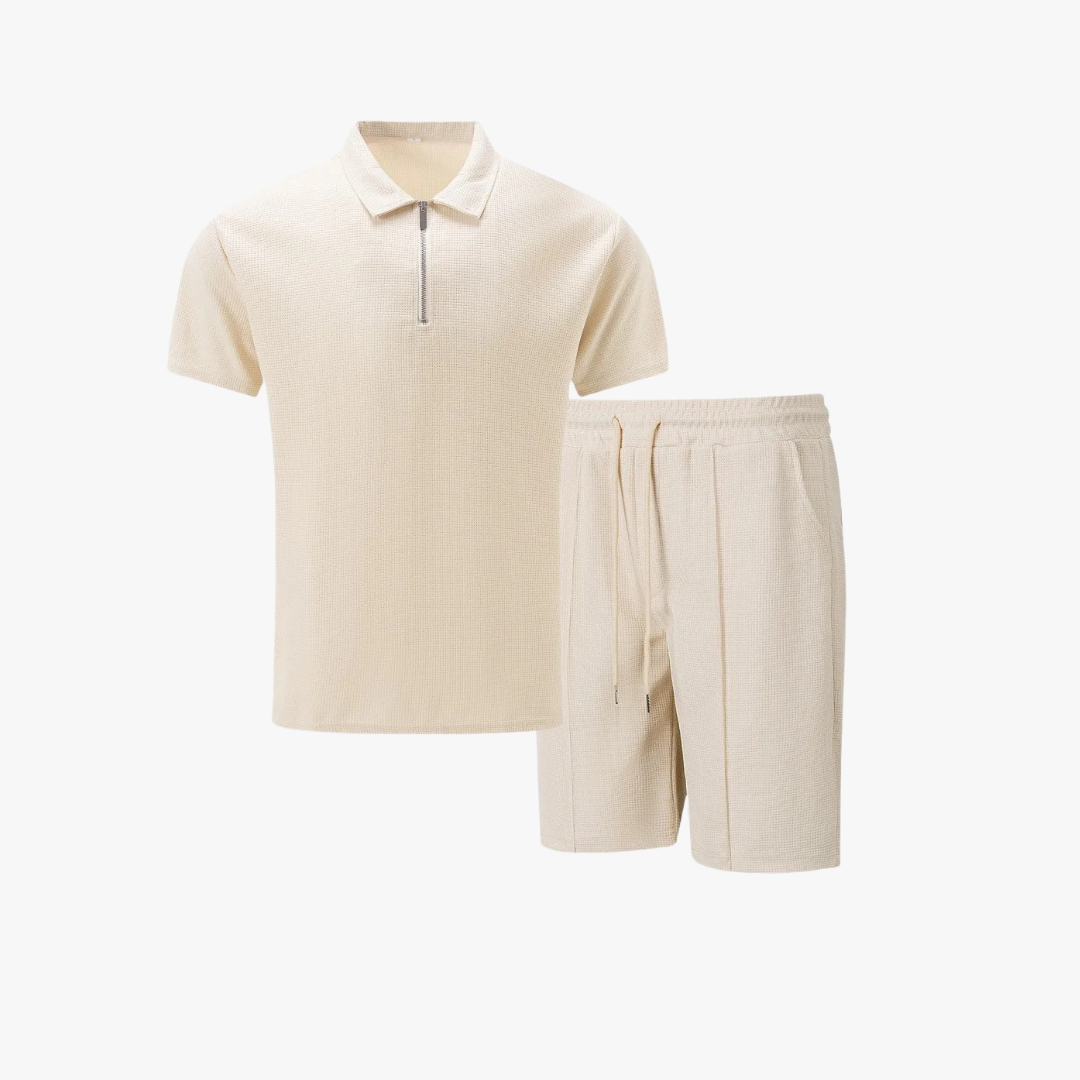 Men's Polo Shirt and Shorts Set - Summer Holiday Outfit