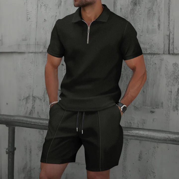 Men's Polo Shirt and Shorts Set - Summer Holiday Outfit