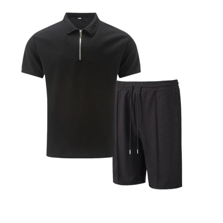 Men's Polo Shirt and Shorts Set - Summer Holiday Outfit