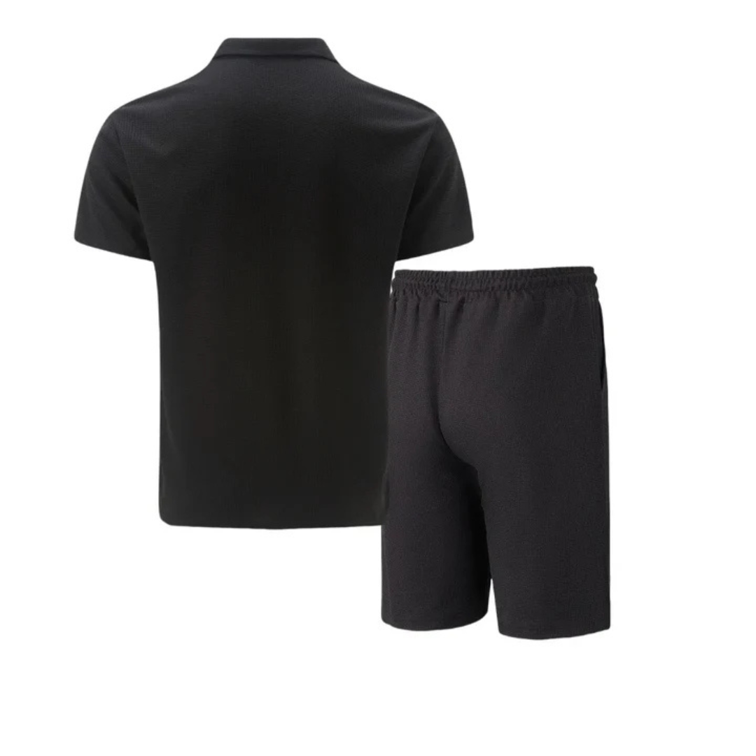 Men's Polo Shirt and Shorts Set - Summer Holiday Outfit