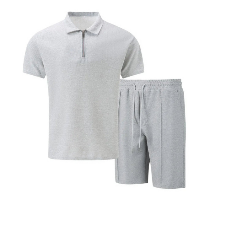 Men's Polo Shirt and Shorts Set - Summer Holiday Outfit