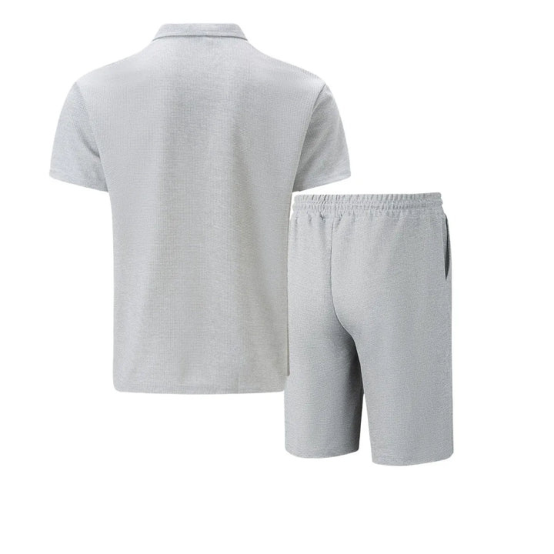 Men's Polo Shirt and Shorts Set - Summer Holiday Outfit