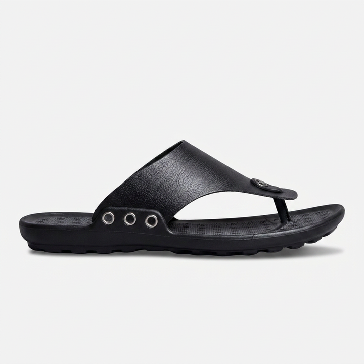 Leather Flip Flops Men - Cushioned T-Bar Thong Sandal Holiday