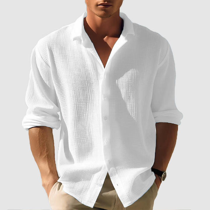 Linen Shirt Men - Summer Wedding Garden Party Smart Casual