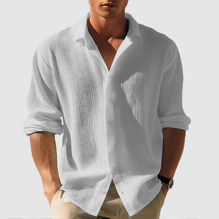 Linen Shirt Men - Summer Wedding Garden Party Smart Casual