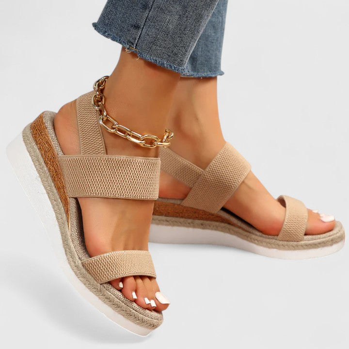 Women's Arch Support Sandals – Orthopedic Elastic Espadrille Platform