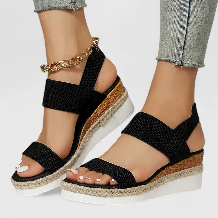 Women's Arch Support Sandals – Orthopedic Elastic Espadrille Platform