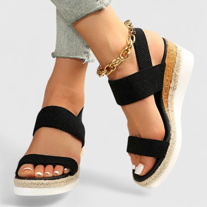 Women's Arch Support Sandals – Orthopedic Elastic Espadrille Platform