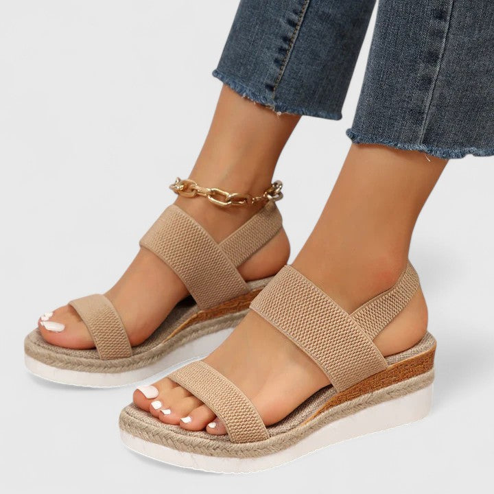 Women's Arch Support Sandals – Orthopedic Elastic Espadrille Platform