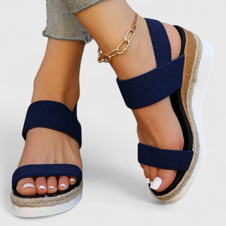 Women's Arch Support Sandals – Orthopedic Elastic Espadrille Platform