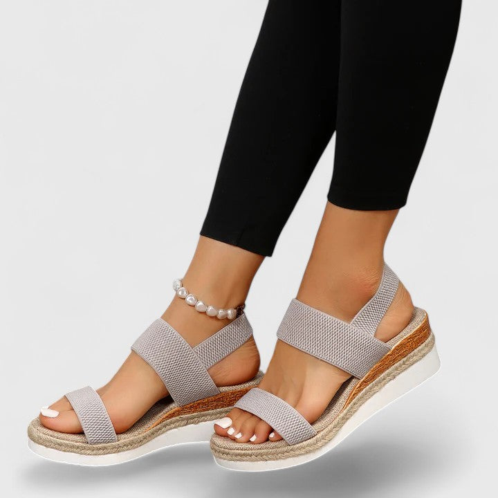 Women's Arch Support Sandals – Orthopedic Elastic Espadrille Platform