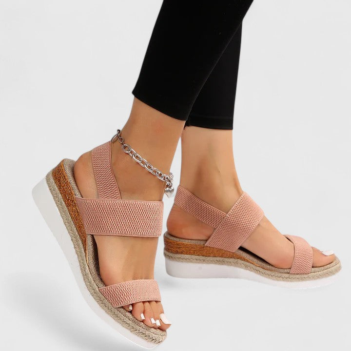 Women's Arch Support Sandals – Orthopedic Elastic Espadrille Platform