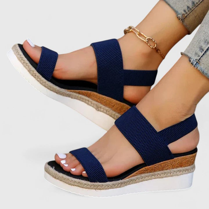 Women's Arch Support Sandals – Orthopedic Elastic Espadrille Platform