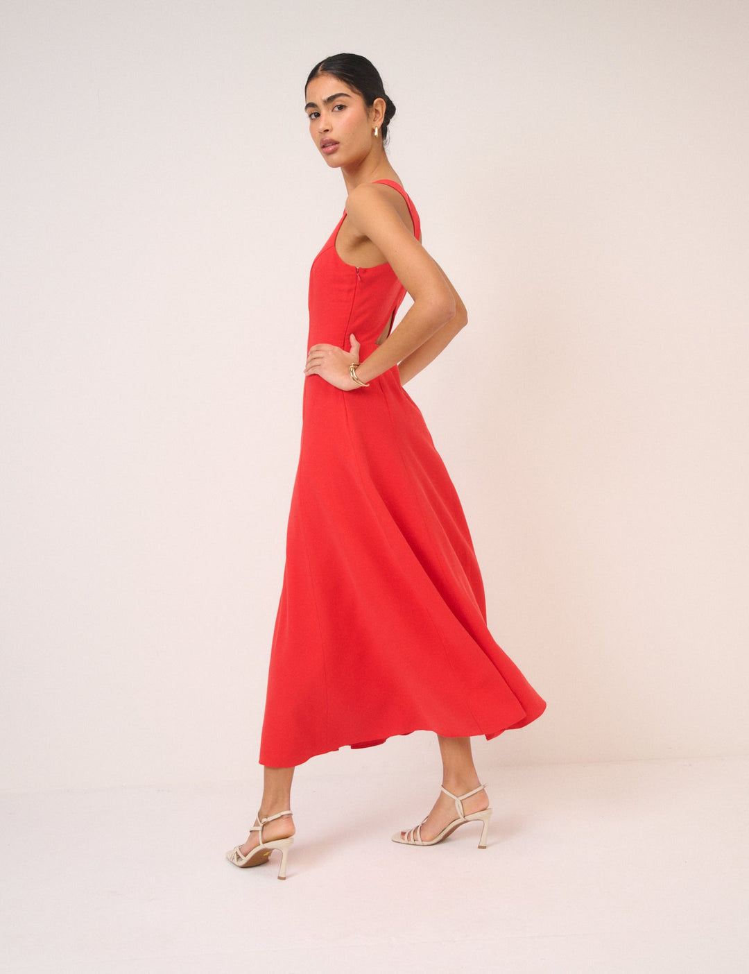 Women’s Midi Dress - Elegant Slim Fit Classic