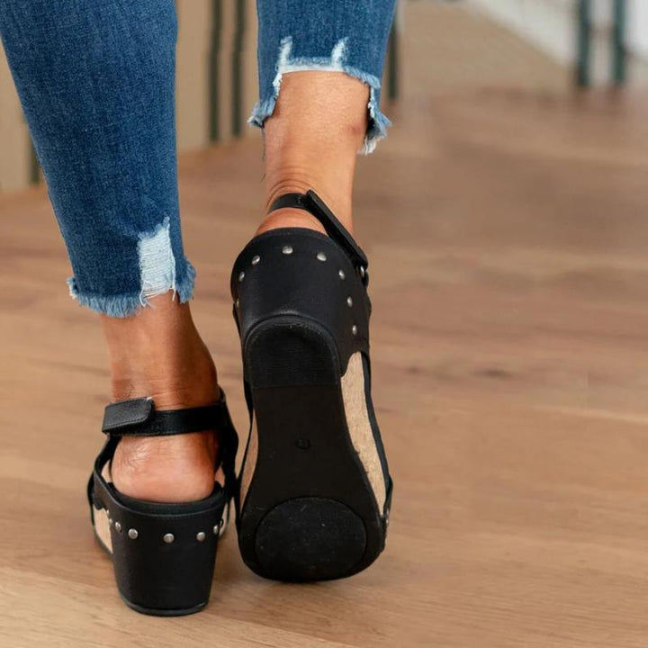 Orthopedic Leather Sandals Women - Adjustable Arch Support