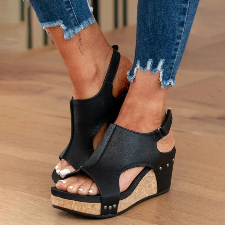 Orthopedic Leather Sandals Women - Adjustable Arch Support