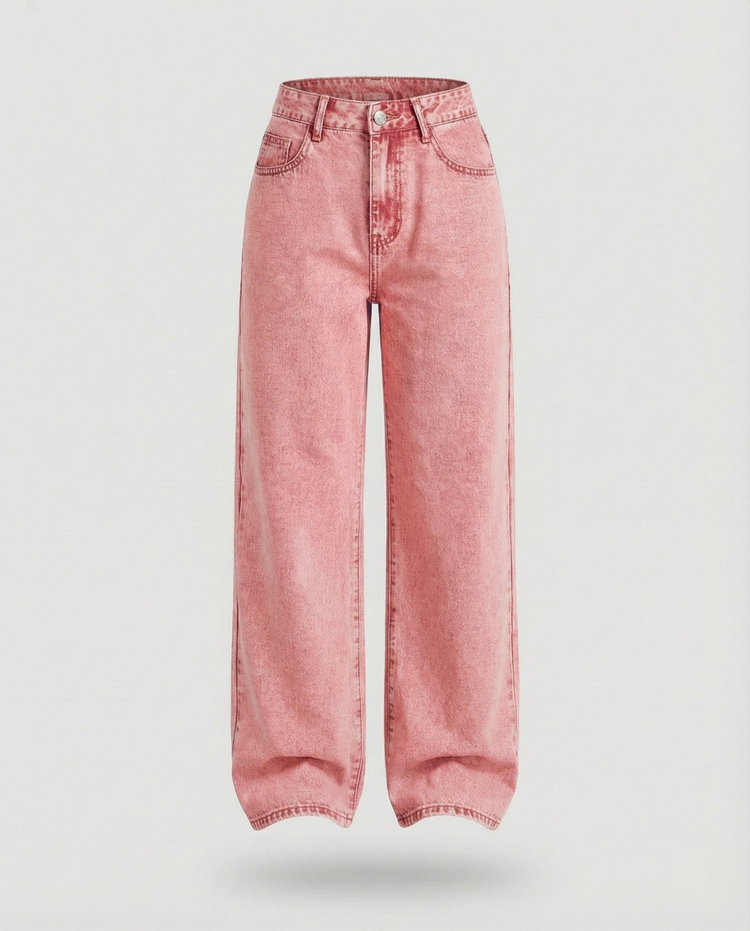 High Waist Wide Leg Jeans - Flare Denim Vintage Wash