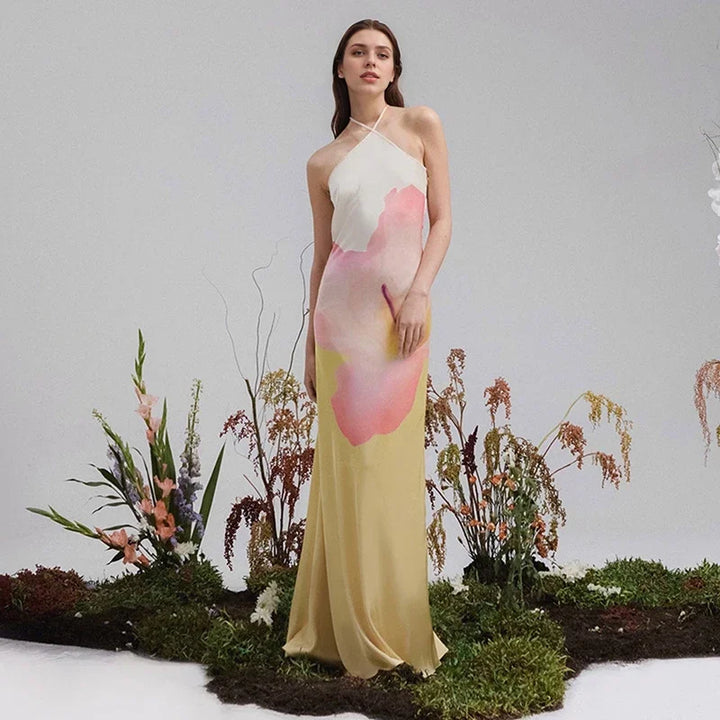 One Shoulder Floral Maxi Dress - Wedding Guest Occasion