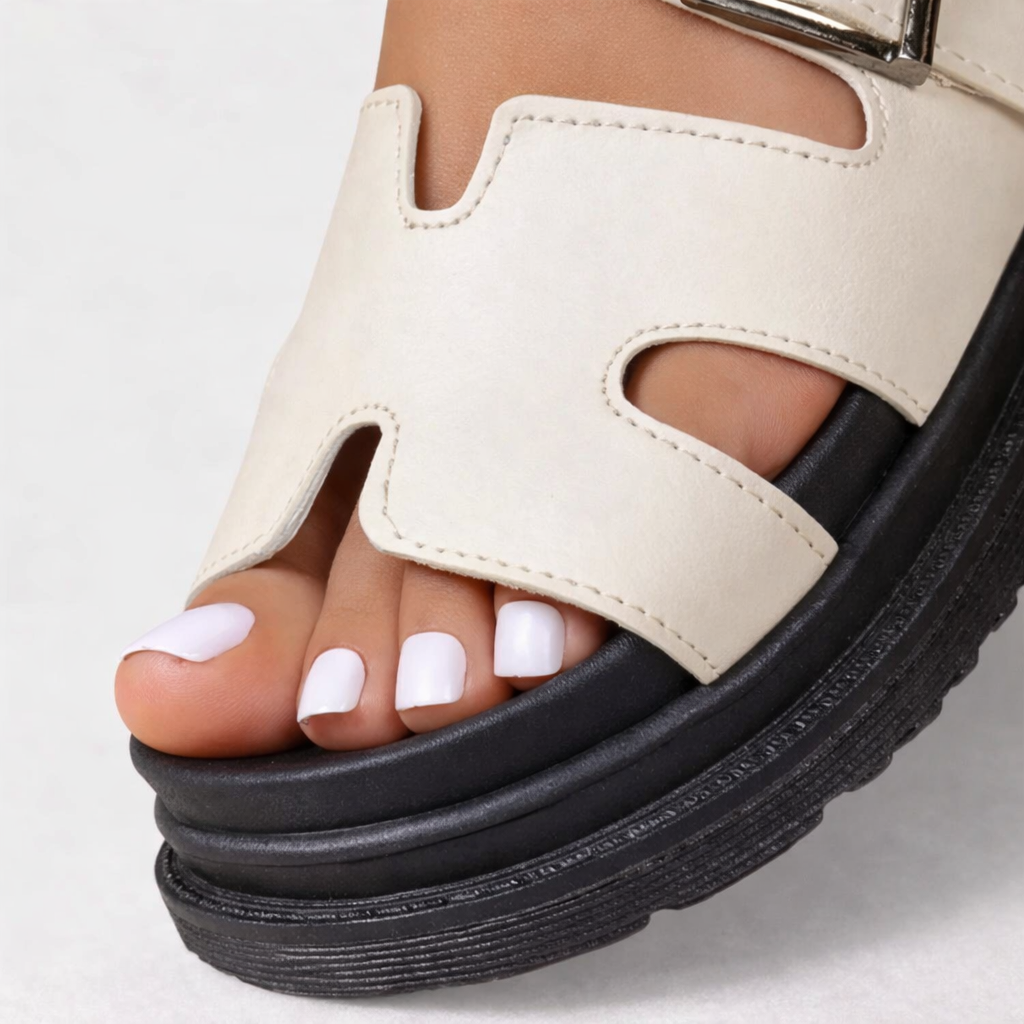 Orthopedic Flat Sandal Women - Platform Arch Support Wide Fit