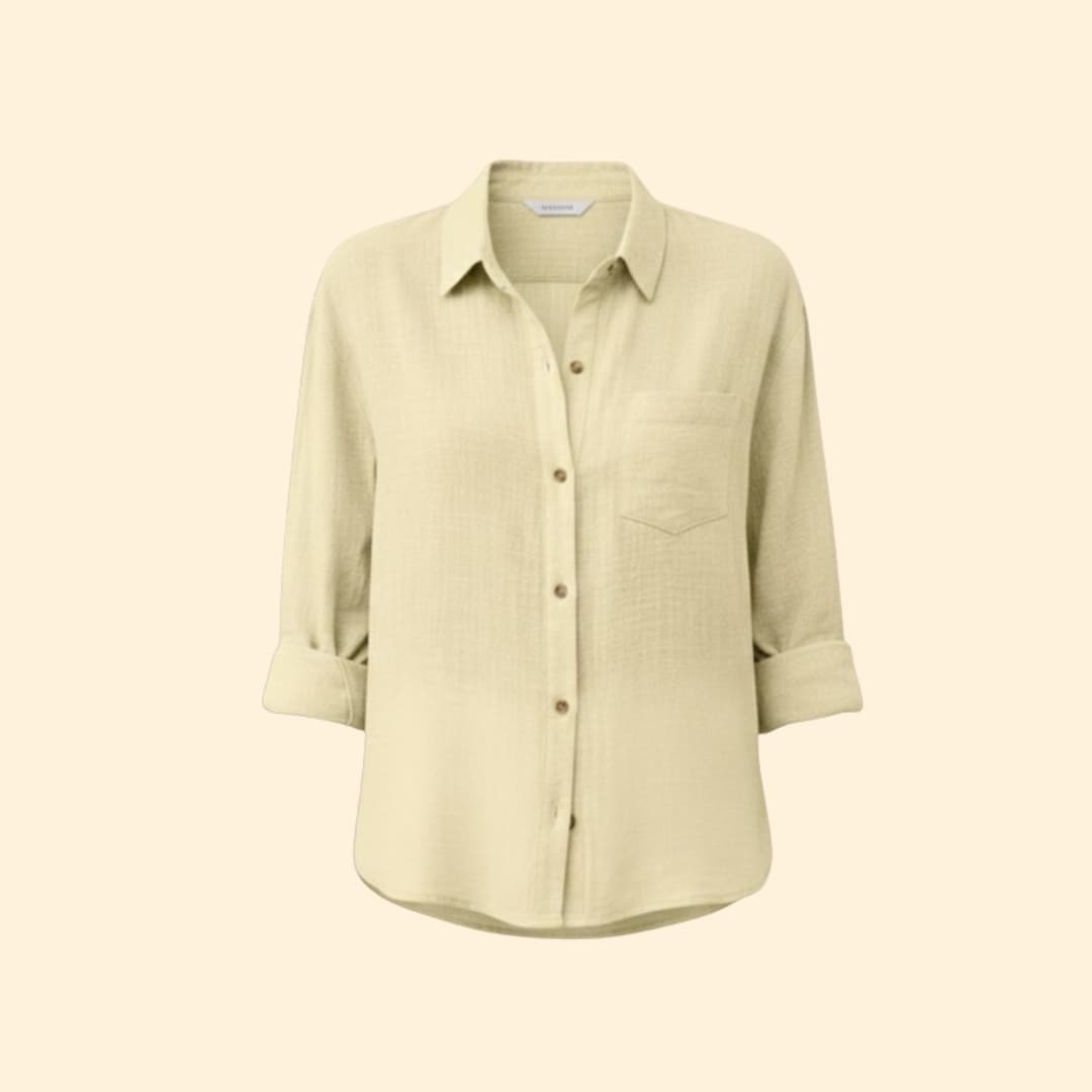 Women's Relaxed Linen Shirt – Oversized Button-Down Smart Casual