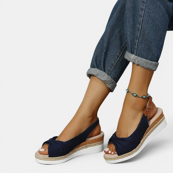 Espadrille Wedge Sandal Women - Bow Ankle Strap Wedding Guest
