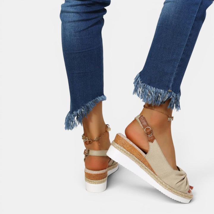 Espadrille Wedge Sandal Women - Bow Ankle Strap Wedding Guest