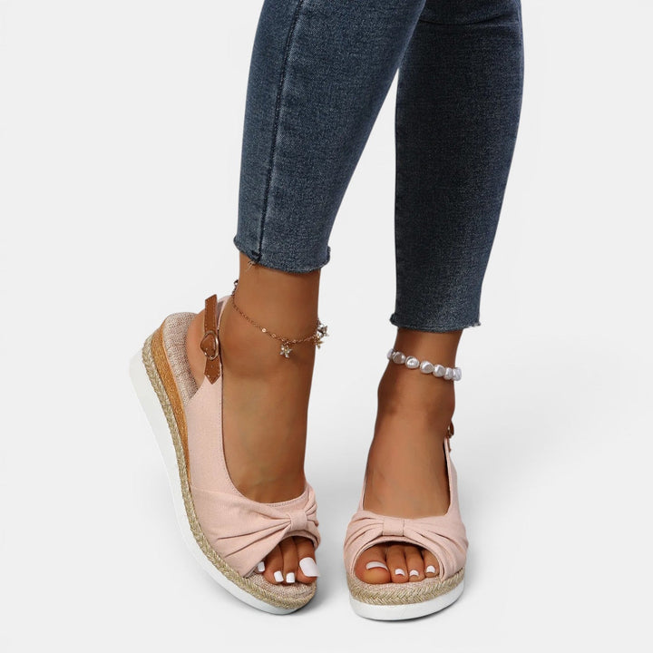 Espadrille Wedge Sandal Women - Bow Ankle Strap Wedding Guest