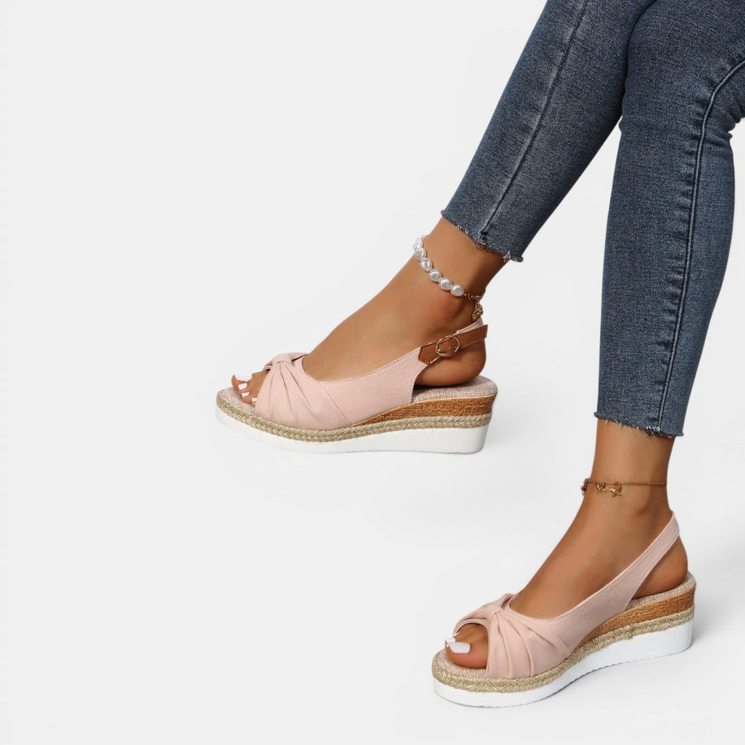 Espadrille Wedge Sandal Women - Bow Ankle Strap Wedding Guest