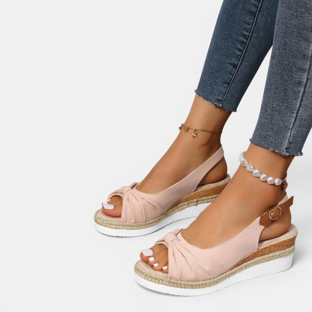 Espadrille Wedge Sandal Women - Bow Ankle Strap Wedding Guest