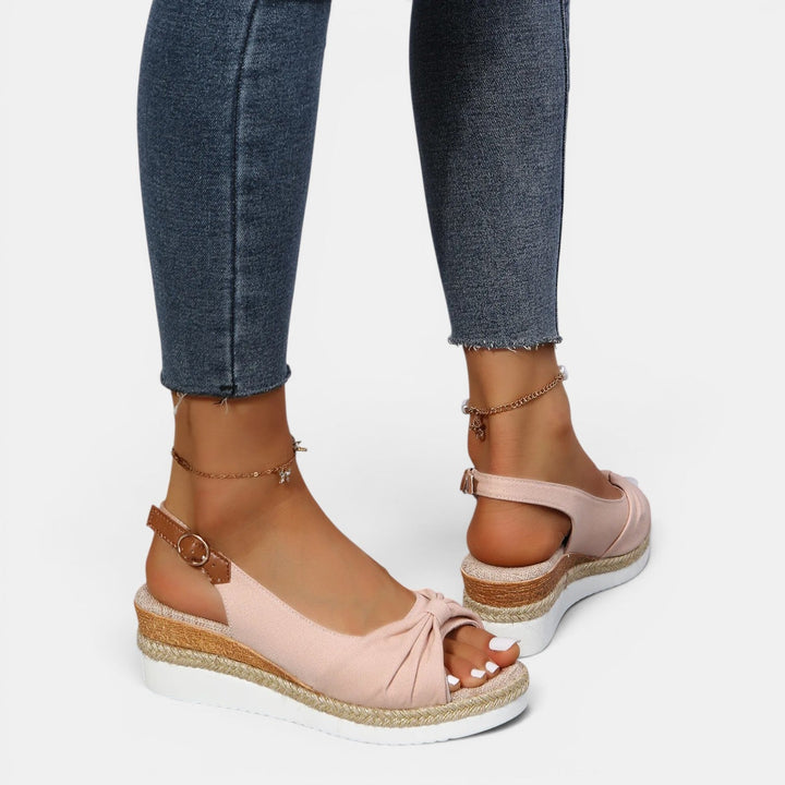 Espadrille Wedge Sandal Women - Bow Ankle Strap Wedding Guest