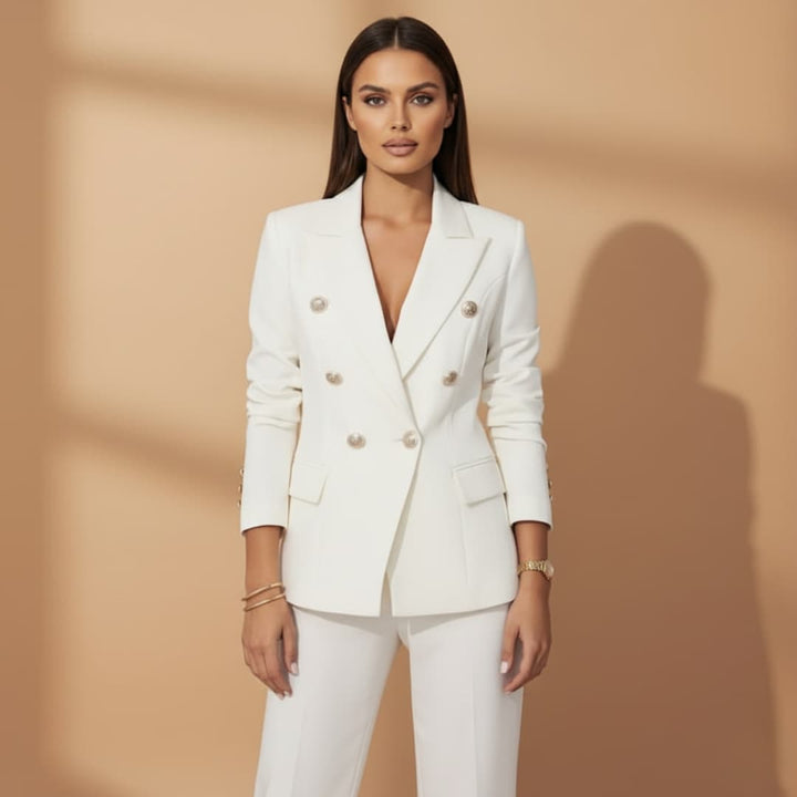 Women's Double-Breasted Trouser Suit – Wedding Guest