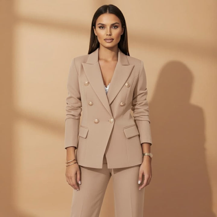 Women's Double-Breasted Trouser Suit – Wedding Guest