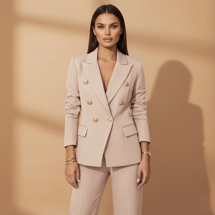 Women's Double-Breasted Trouser Suit – Wedding Guest