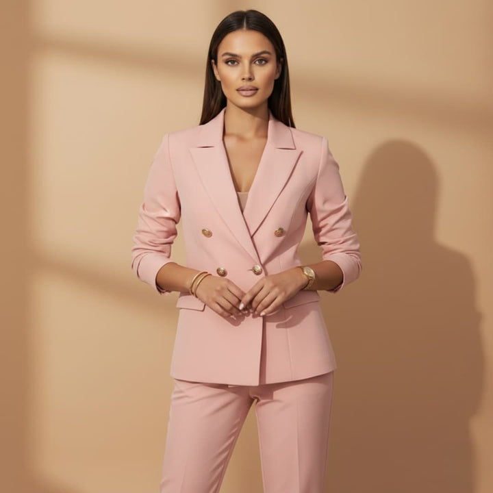 Women's Double-Breasted Trouser Suit – Wedding Guest