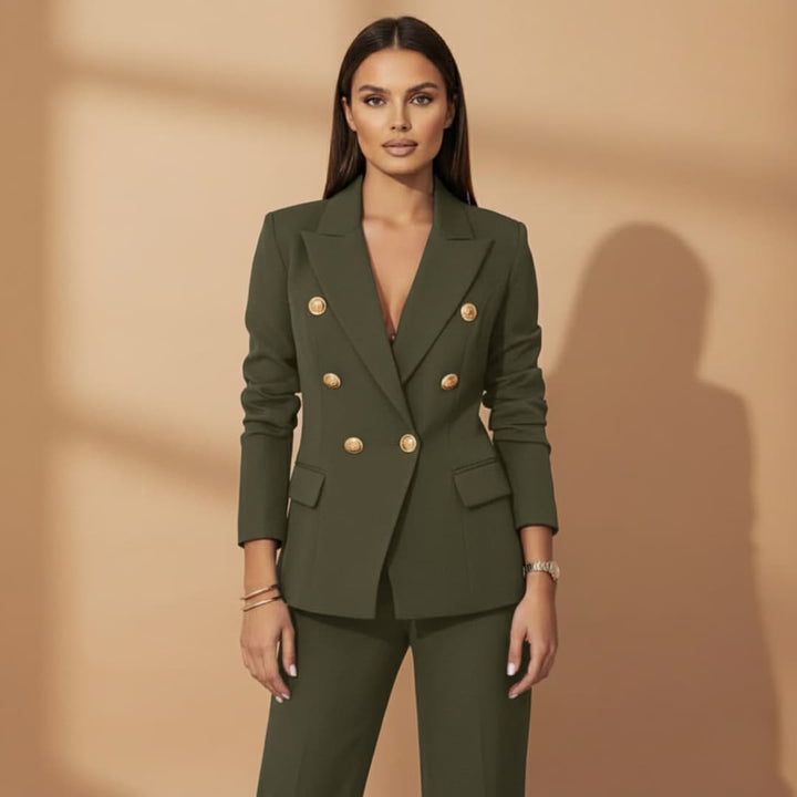 Women's Double-Breasted Trouser Suit – Wedding Guest