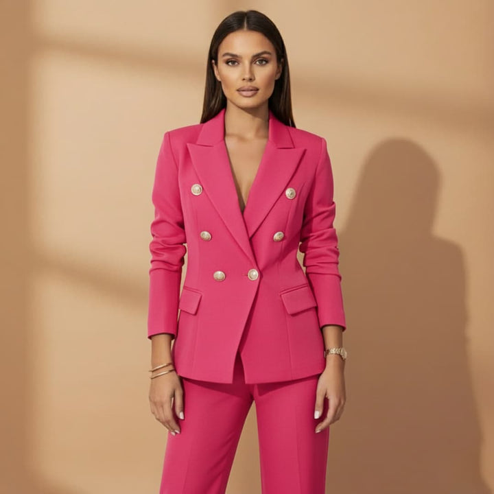 Women's Double-Breasted Trouser Suit – Wedding Guest